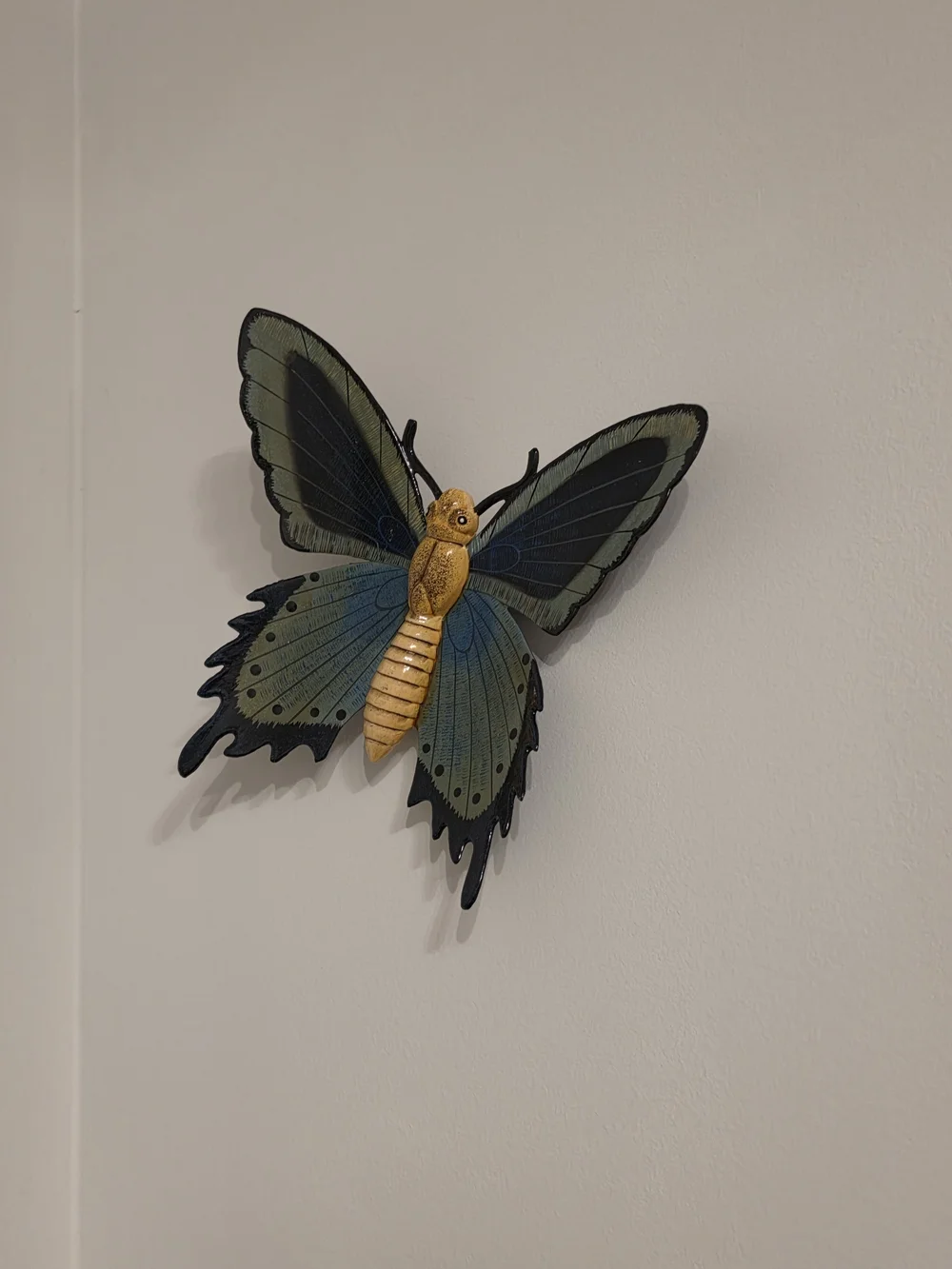 Handpainted Wooden Butterflies Set Of 5